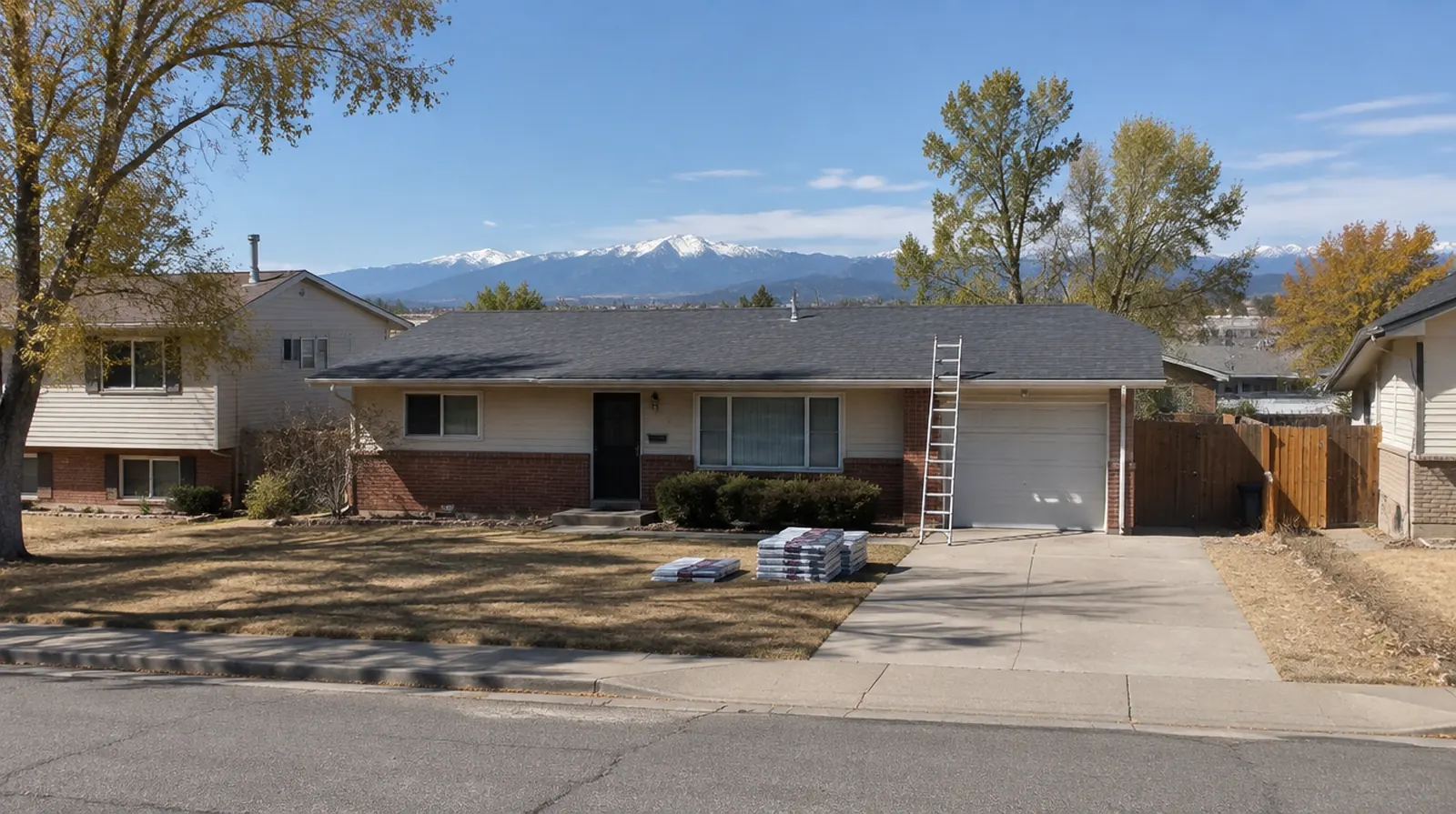 New asphalt shingle roof on a home in Commerce City, CO